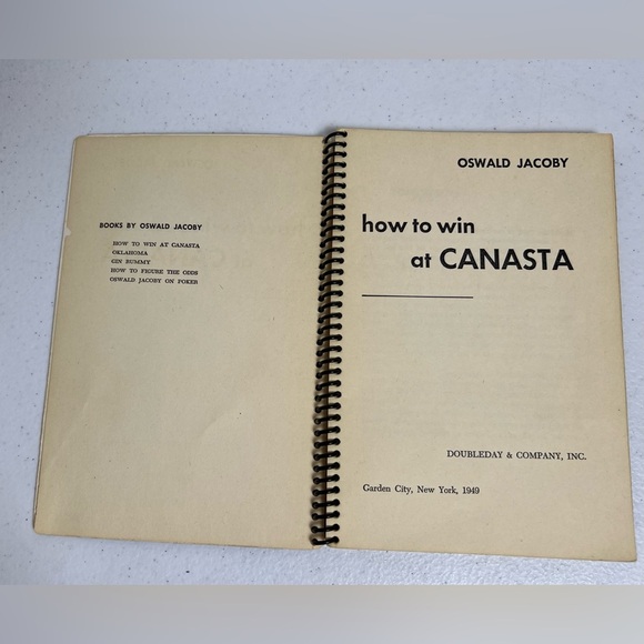 VTG Lot of 2 Canasta Items Book & Score Sheets 1949 Oswald Jacoby - Picture 7 of 10